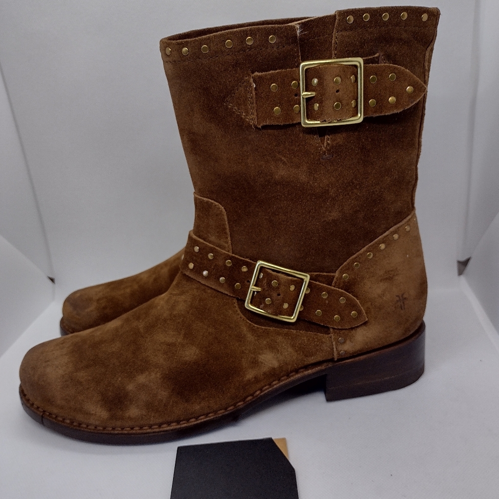 Frye Vicky stud engineer suede size 11 boots